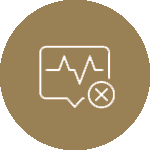 A white line drawing of an ecg heart beat.